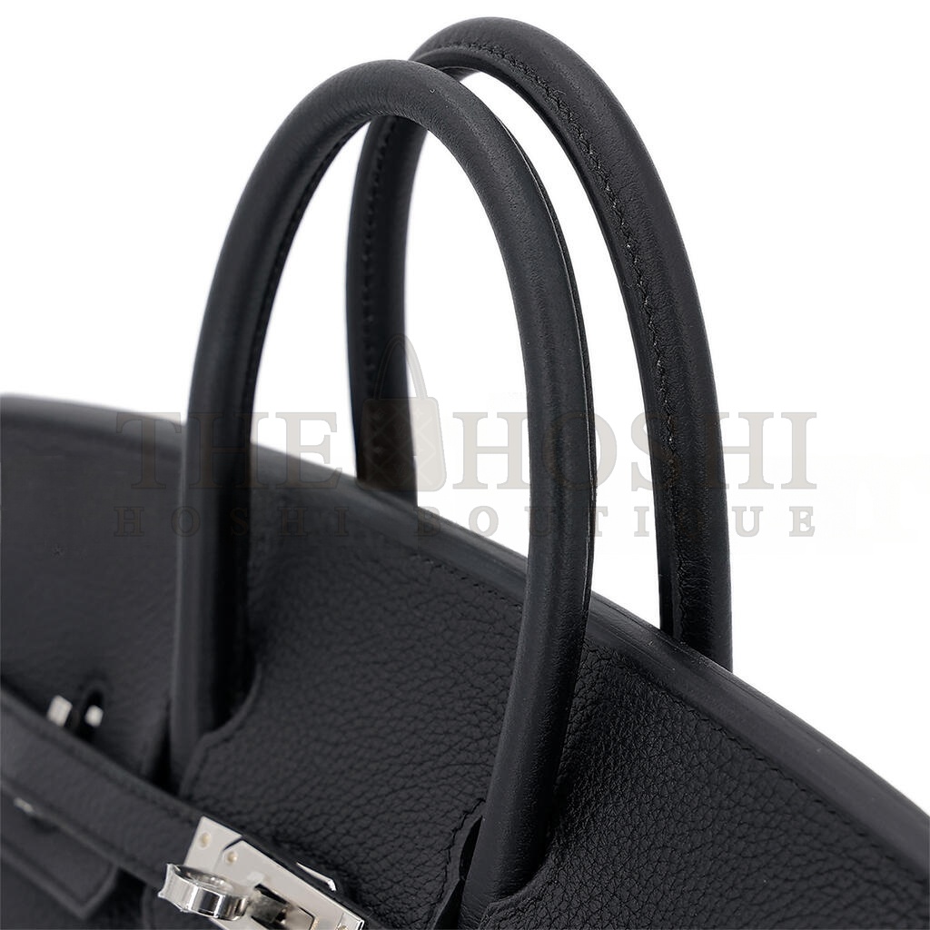 H**me5 BIRKIN 25 NOIR BLACK TOGO CALFSKIN SILVER BUCKLE BAG 10089040 (25*20*13cm) Master Quality
